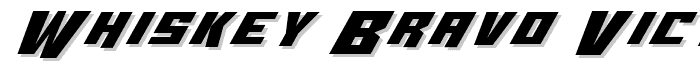Whiskey Bravo Victor Ex font